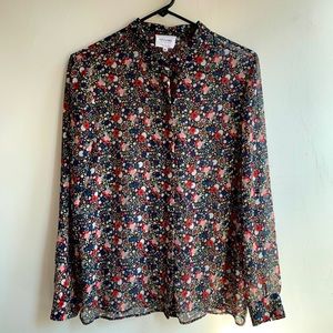 Sézane Floral Print Shirt